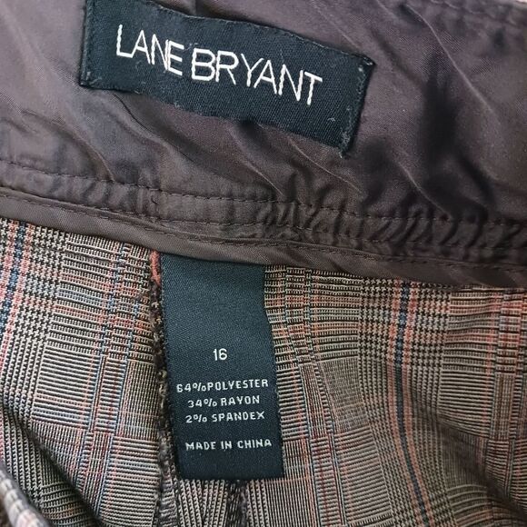 Lane Bryant plaid brown capri pants size 16 - Picture 6 of 6